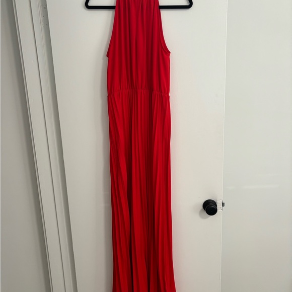 Red High Neck Maxi Dress - Picture 6 of 7